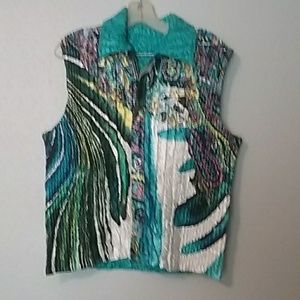 Reversible crinkle vest
